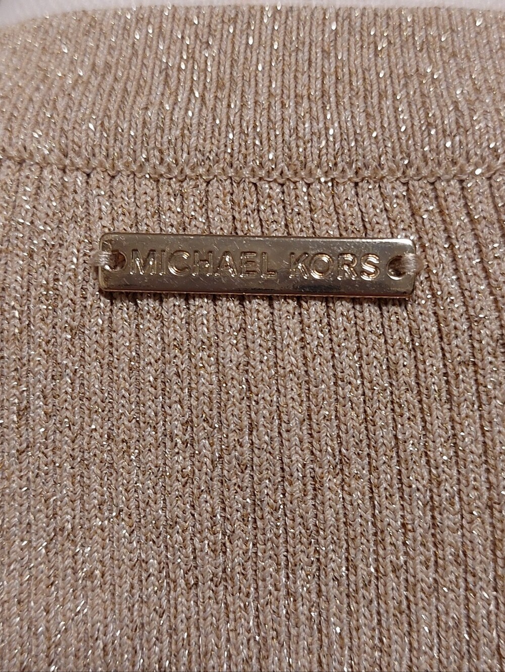 Gold Ribbed Crop Tank - Picture 4 of 5